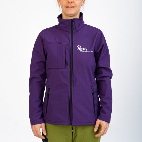 Női softshell kabát (lila-fekete)